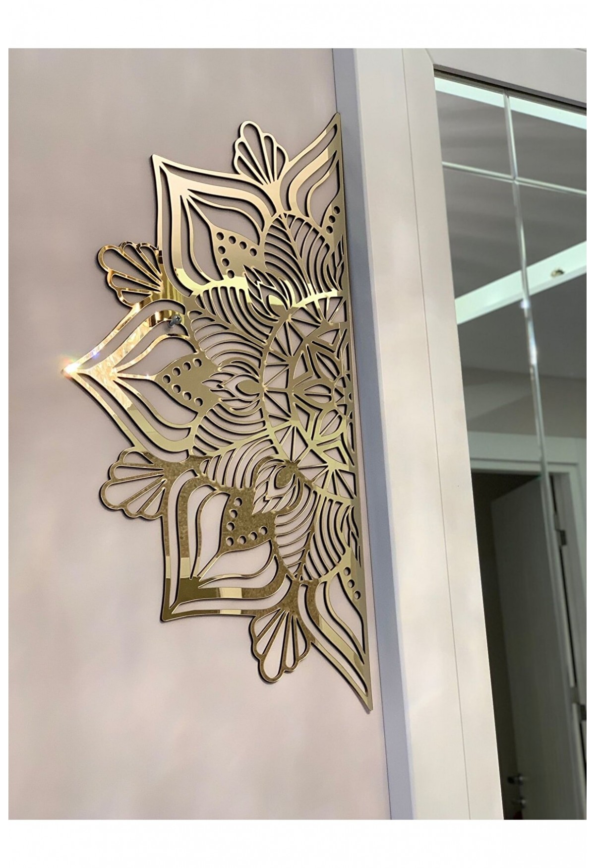 Numa Concept Mozaik Ayna 200 Gold Pleksi Dekoratif Antre Banyo Acrylic gold mirror plexi